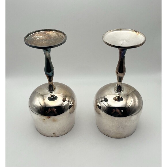 New Cheers 11 Oz Silver Plated Stemmed Goblets In Box Made in Portugal Lot of 2 - Picture 8 of 10